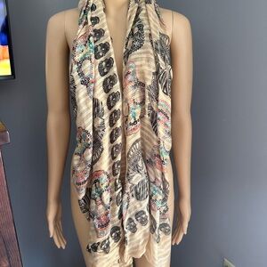 Sugar Skull Patterned Scarf